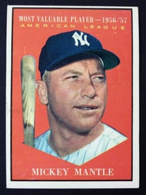 1961 TOPPS MICKEY MANTLE MVP #475