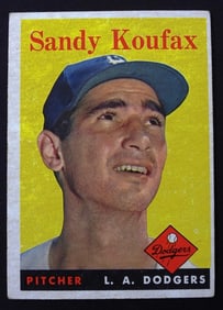 1958 TOPPS SANDY KOUFAX #187