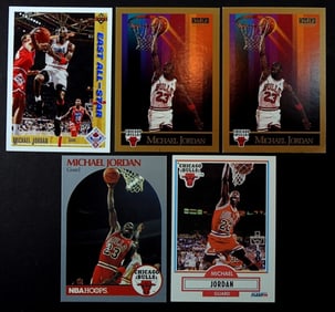 (5) MICHAEL JORDAN BASKETBALL CARDS
