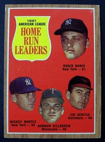 1962 TOPPS HOME RUN LEADERS / MANTLE #53