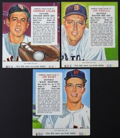 (3) 1954 RED MAN BASEBALL with TABS