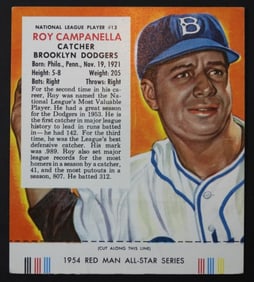 1954 RED MAN ROY CAMPANELLA #13 w/TAB