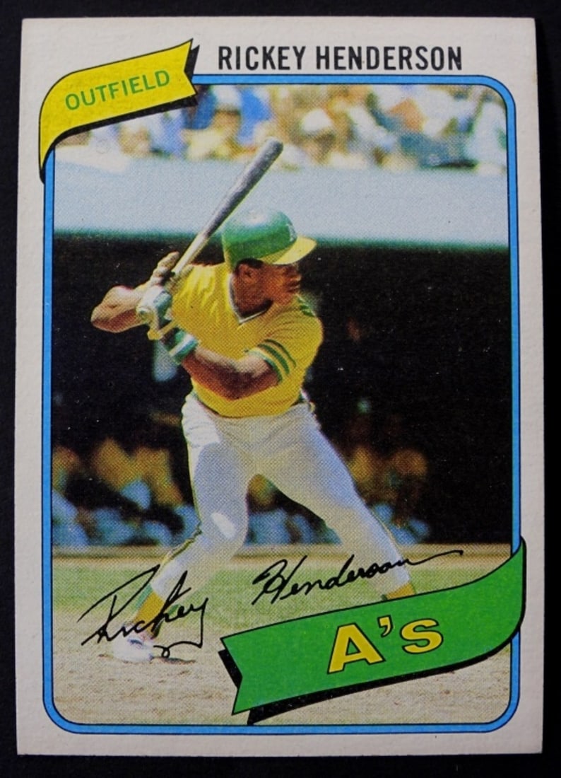1980 TOPPS RICKEY HENDERSON ROOKIE #482: NICE EX/EM