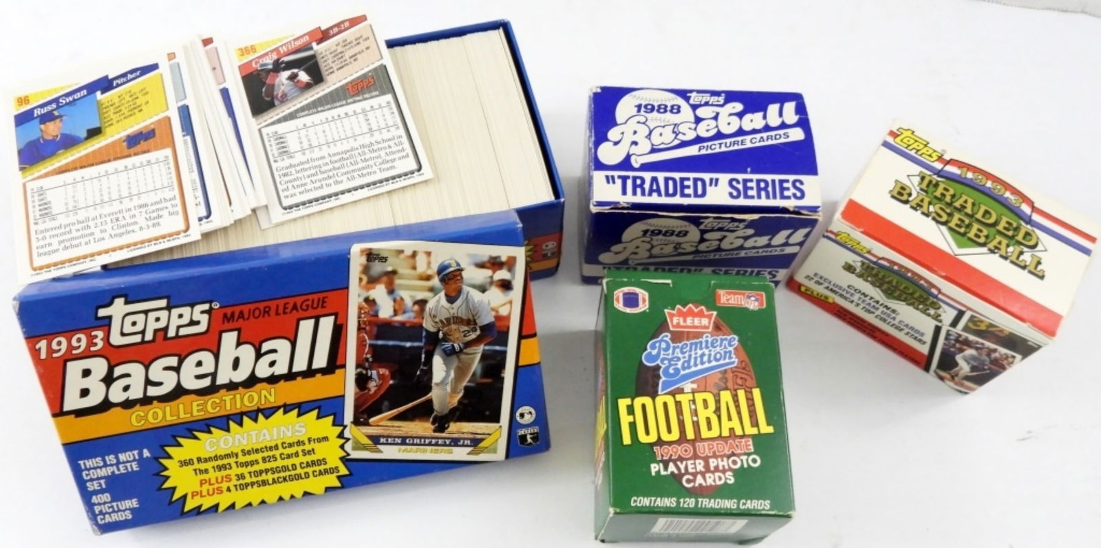 UNSEALED BASEBALL & FOOTBALL CARD SETS (1 of 3)