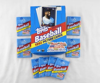 1992 TOPPS WAX BOX BASEBALL CARDS