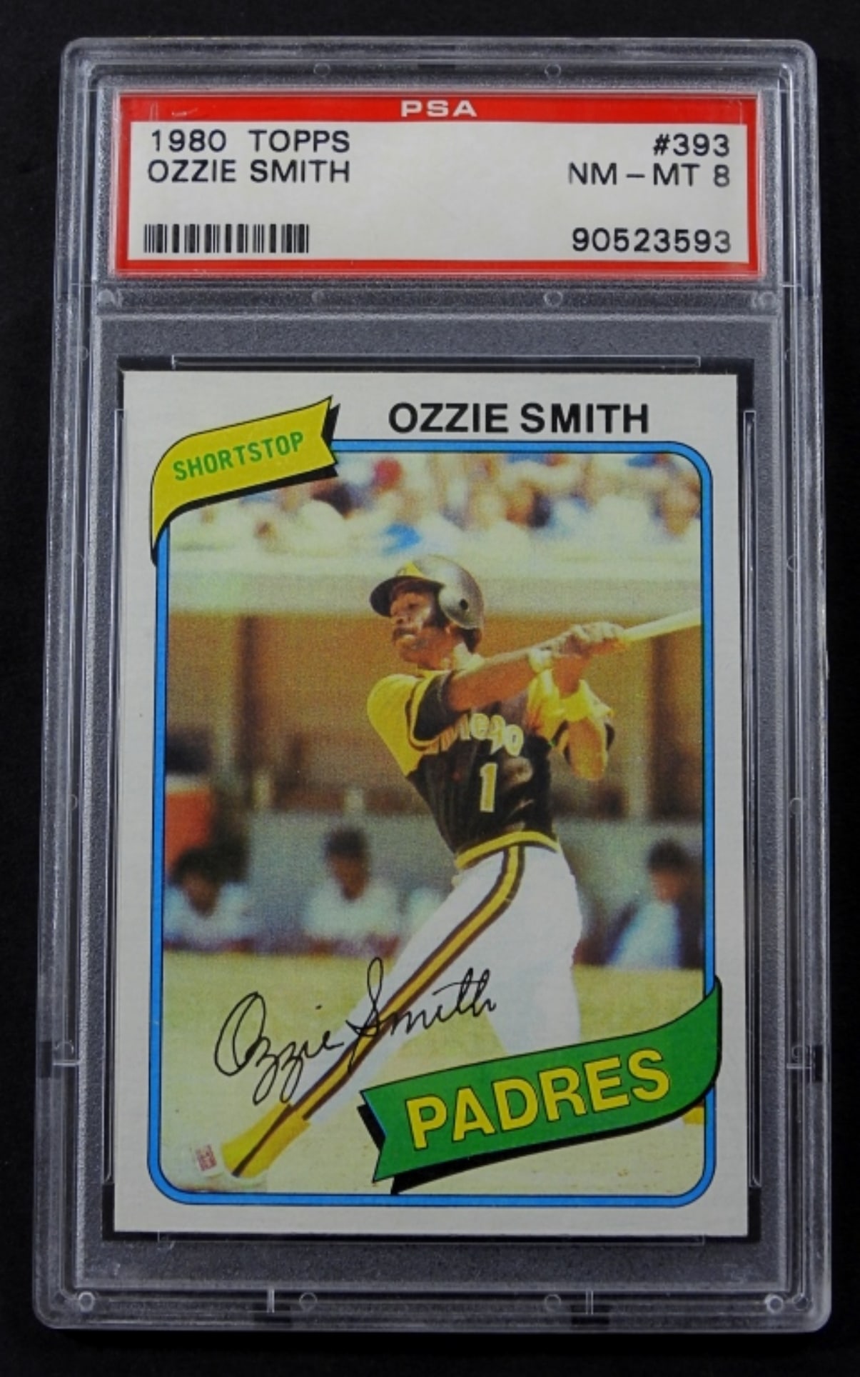 1980 TOPPS #393 OZZIE SMITH: 1980 TOPPS #393 OZZIE SMITH- OSA- 8 NM-MT. PREOWNED.