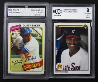 1980 & 1990 SAMMY SOSA- DUSTY BAKER