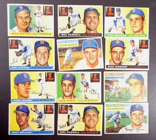 (12) 1955/56 TOPPS-BOSTON RED SOX