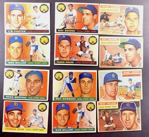 (12)1955/56 TOPPS-DETROIT TIGERS
