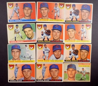 (12)1955/56 TOPPS-CHICAGO CUBS
