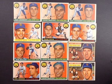 (12)1955/56 TOPPS-DETROIT TIGERS