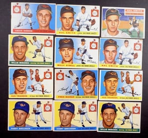 (12)1955/56 TOPPS-BALTIMORE ORIOLES