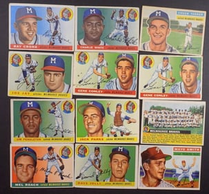 (12)1955/56 TOPPS-MILWAUKEE BRAVES