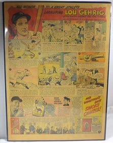 1927 CAMEL CIG AD - LOU GEHRIG NEWSPAPER