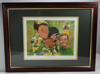 GREEN BAY PACKERS FRAMED LITHO
