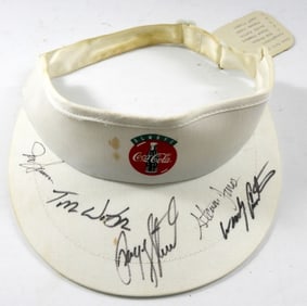 COCA-COLA 5 AUTOGRAPHED GOLF VISOR