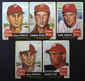 (5)1953 TOPPS-PHILADELPHIA PHILLIES