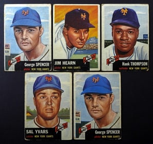 (5)1953 TOPPS-NEW YORK GIANTS