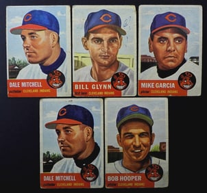 (5)1953 TOPPS-CLEVELAND INDIANS
