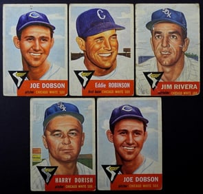 (5)1953 TOPPS-CHICAGO WHITE SOX