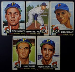 (5)1953 TOPPS-PITTSBURG PIRATES
