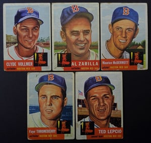 (5)1953 TOPPS-BOSTON RED SOX