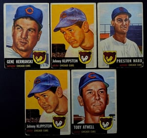 (5)1953 TOPPS-CHICAGO CUBS
