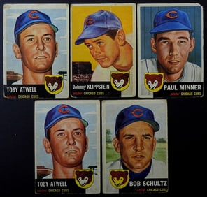 (5)1953 TOPPS-CHICAGO CUBS