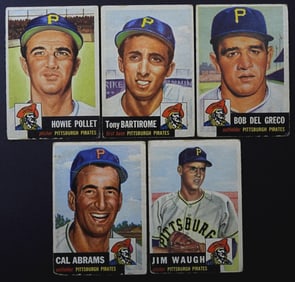 (5)1953 TOPPS-PITTSBURGH PIRATES