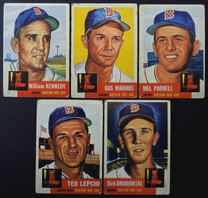 (5)1953 TOPPS-BOSTON RED SOX