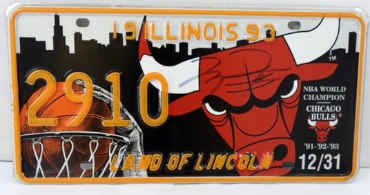 MICHAEL JORDAN SIGNED LICENSE PLATE