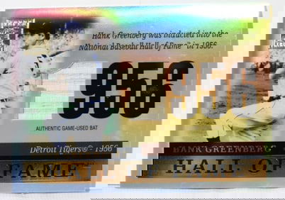 HANK GREENBERG GAME USED BAT CARD