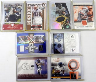 (8) NFL GAME WORN JERSEY CARDS