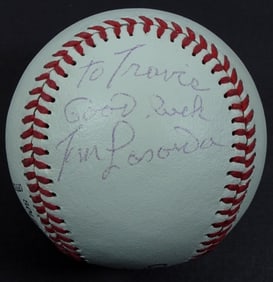 TOMMY LASORDA SIGNED BASEBALL