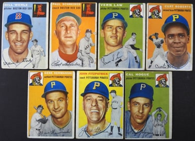 (7)1954 TOPPS-RED SOX & PIRATES