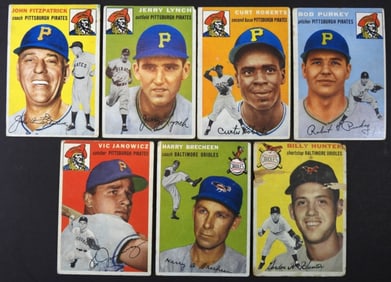 (7)1954 TOPPS-PIRATES & ORIOLES