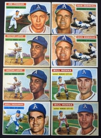 (8)1956 TOPPS- KANSAS CITY A'S
