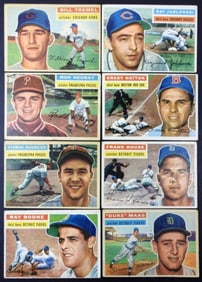 (8) 1956 TOPPS CUBS/PHILLIES/REDLEGS/