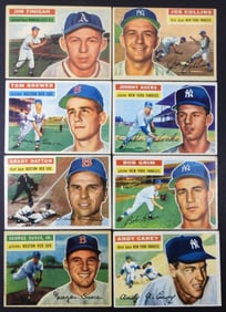 (8) 1956 TOPPS YANKEES/RED SOX/A's