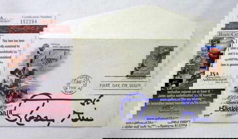 ROSEY GRIER SIGNED CACHET W/JSA