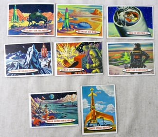 (8) 1957 TOPPS SPACE CARD LOT