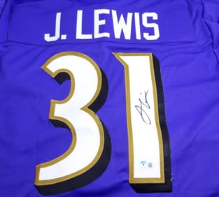 JAMAL LEWIS #31 JERSEY AUTO- BECKETT