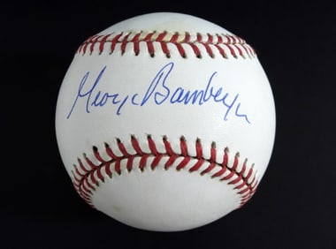 GEORGE BAMBERGER AUTO BASEBALL JSA COA