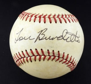 LOU BURDETTE SIGNED BASEBALL