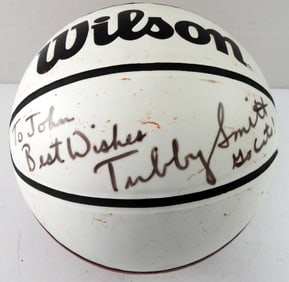(1) TUBBY SMITH AUTOGRAPHED BASKETBALL