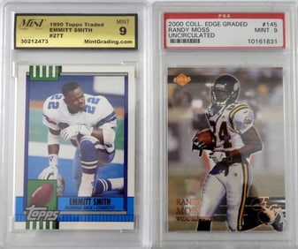 (2) GRADED FOOTBALL STAR CARDS