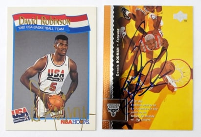 DENNIS & DAVID ROBINSON SIGNED CARDS