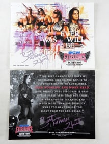 2 BRET 'THE HITMAN' HART AUTOGRAPHS