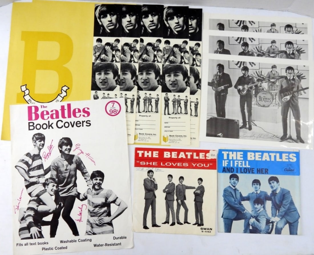 THE BEATLES - BOOK COVERS, ALBUM COVERS + (1 of 2)