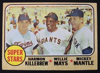 1968 TOPPS KILL/MAYS/MANTLE SUPER STARS